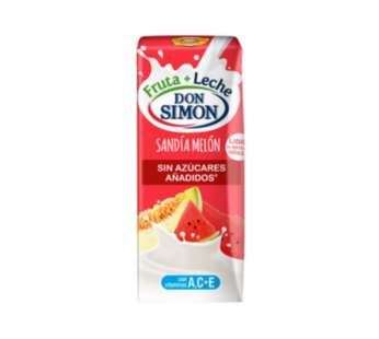 Jugos Don Simón, Fruta + Leche, sabor Sandía Melón 200mL